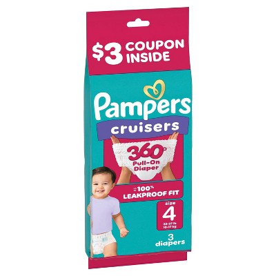 Pampers Cruisers 360 Trial Pack Disposable Diapers - Size 4 - 3ct