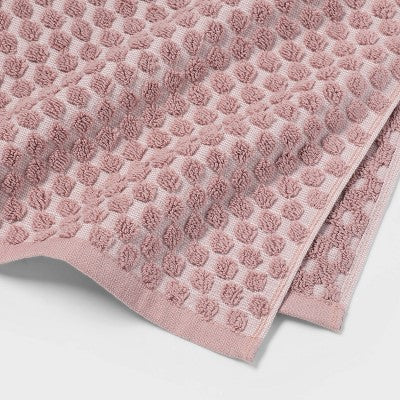 6pc Performance Plus Textured Dot Bath Towel Set Mauve - Threshold