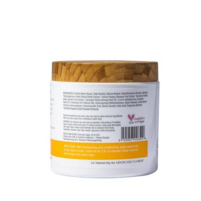 Raw Sugar Mighty CurlsHair Masque - Papaya Butter + Coconut Oil + Hemp Seed Oil - 12oz