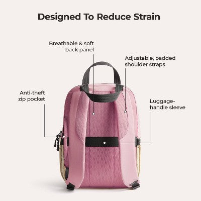 Bagsmart Bagsmart 23L Vega Featherlight 15.6" Backpack - Crepe Pink