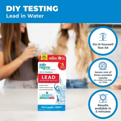 Safe Home Lead in Drinking Water DIY Test Kit: EPA Standards Household Water Test, No Warranty