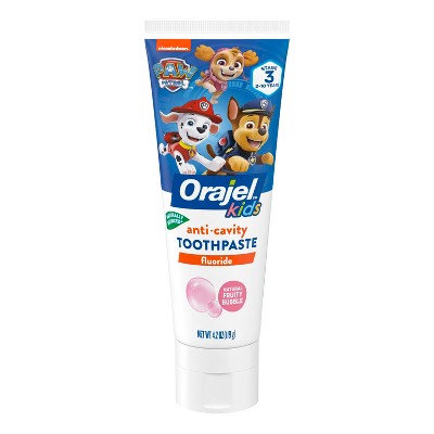 Orajel Kids Paw Patrol Anticavity Fluoride Toothpaste - Fruity Bubble - 4.2oz