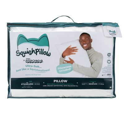 SquishPillow by Original Squishmallows Medium Bed Pillow and Ultra Soft Pillowcase Cover (LOCAL PICKUP ONLY)