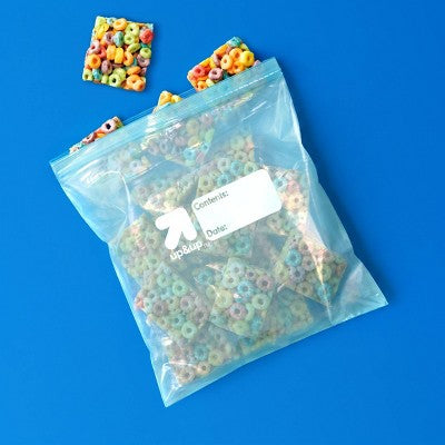 Back to School - Blue Tinted Gallon Press-to-Close Food Storage Bags - 40ct - up&up