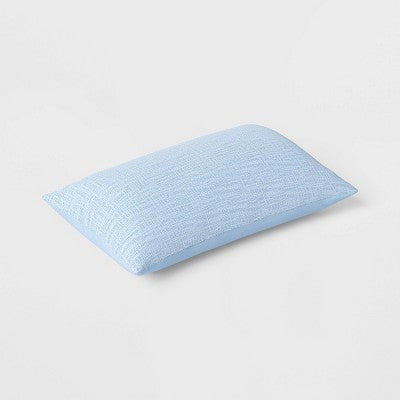 Lumbar Texture Cotton Pillow Sky Blue - Room Essentials