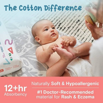 Kudos Chlorine Free Cotton-Lined Disposable Diapers - Size 4 - 52ct