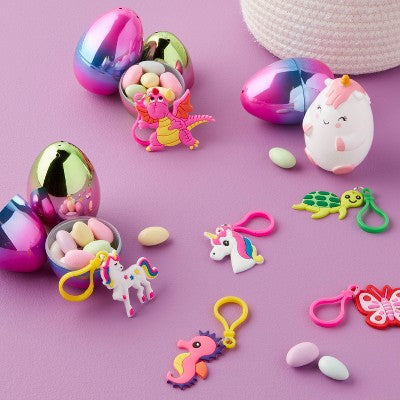 Key Chains Easter Plastic Egg Fillers 12pc - Spritz