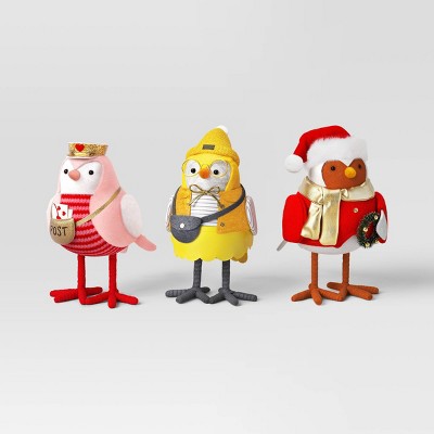 10pc Featherly Friends 2025 Anniversary Collection Christmas Bird Figurine Set - Wondershop