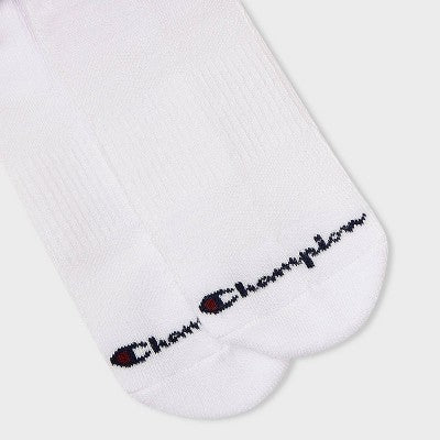 Champion Iconic Essentials Women's 6pk Cushioned Crew Socks - White 4-10