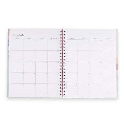 Inspired by Erin Condren 2025 Monthly Planner 11"x9" Pastel Colorblends: Spiral Bound, Adult Stationery, Tabs, 9x11 Paper