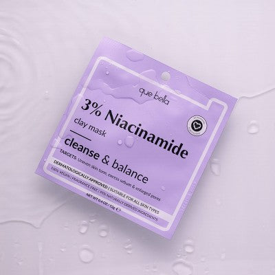 Que Bella 3% Niacinamide Clay Mask - 0.4oz