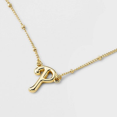 Bijoux Sport by Luv Aj MLB Logo Pendant Necklace - Philadelphia Phillies: Brass Chain, Lobster Claw Clasp, 12" Length
