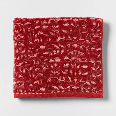 Americana Floral Bath Towel Red - Threshold