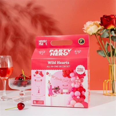 House of Party 83ct Wild Hearts Valentine Decor Kit