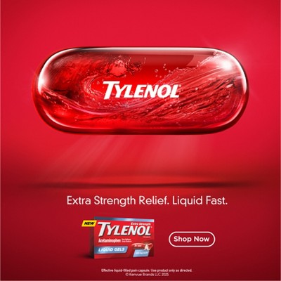Tylenol Extra Strength Liquid Gels, Pain Reliever & Fever Reducer - Acetaminophen - 18ct