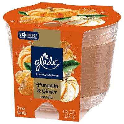 Glade 3 Wick Candle - Pumpkin & Ginger - 6.8oz