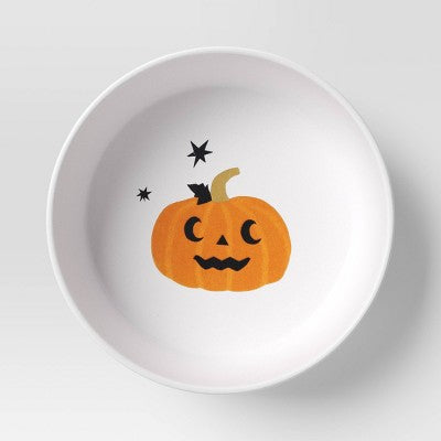 29 fl oz Halloween Bamboo and Melamine Pumpkins Cereal Bowl White - Hyde & EEK! Boutique