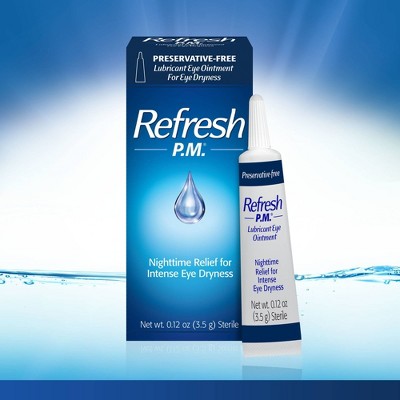 Refresh P.M. Preservative-Free Lubricant Eye Ointment Drops - 0.12oz (3.5g)