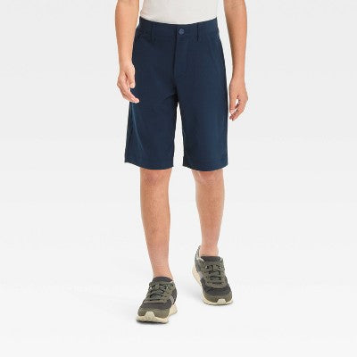 Boys' Quick Dry Uniform Shorts - Cat & Jack Navy Blue 10 Husky