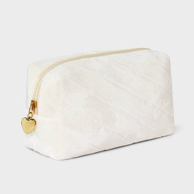 Fleece Pouch Hair Bow Claw Clip Satin Hair Twister Spa Set - Wild Fable Pink