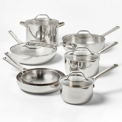8qt Stainless Steel Tall Stock Pot Silver - Figmint