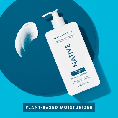 Native Body Lotion Pump - Sea Salt & Cedar - 16.5 fl oz