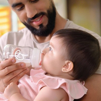 Evenflo Balance Wide Neck Anti-Colic Glass Baby Bottles- Clear - 6 fl oz/2pk: BPA-Free, Phthalate-Free, Silicone Nipple