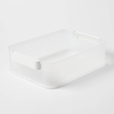Click in Place 10qt Clear Plastic Storage Bin with White Latch for Home and Office Organization - Brightroom?