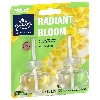 Glade PlugIns Scented Oil Air Freshener Refills - Radiant Bloom - 1.34 fl oz/2ct