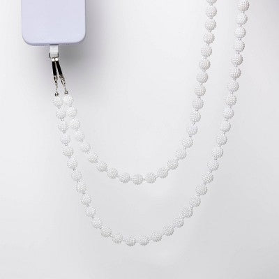 Hello Lux Phone Crossbody Strap - Berry Pearl Beads