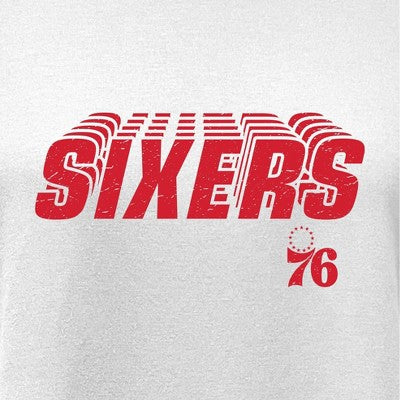 NBA Philadelphia 76ers Women's White Round Neck Short Sleeve T-Shirt - M
