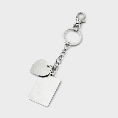Girls' Playing Card and Heart Key Charm