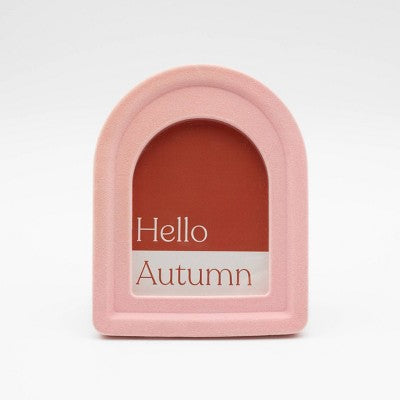 4"x6" Flocked Picture Frame Pink Arch - Bullseye's Playground