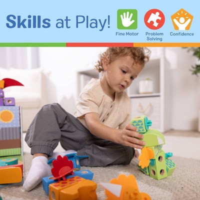 Melissa & Doug Blockables Dinosaur Snap and Play