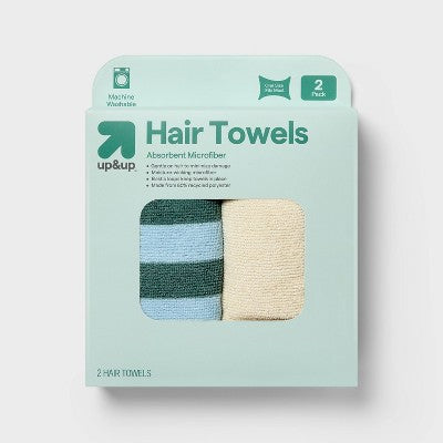 Up&Up Microfiber Hair Towel Value - 2pk - up&up
