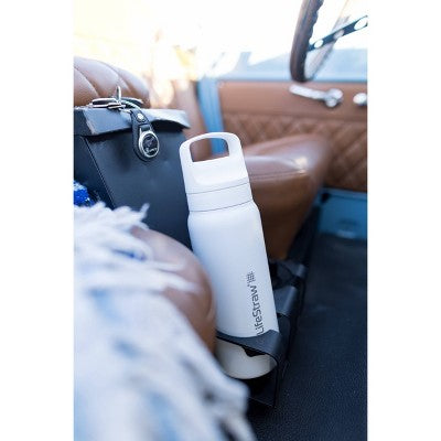 LifeStraw Go Series Stainless Steel Water Filter Bottle Polar White