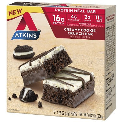 Atkins Creamy Cookie Crunch Meal Bar - 5pk