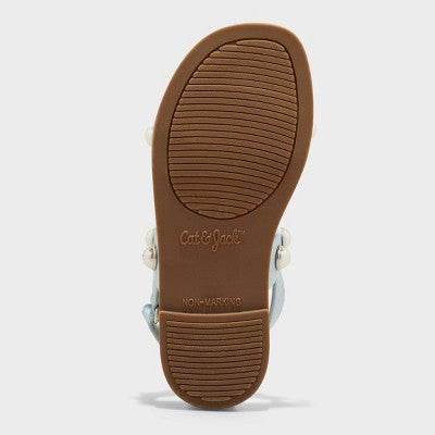 Toddler Girls Selene Pearl Sandals - Cat & Jack Blue 6T