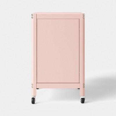 Metal Rolling Locker Storage Cabinet with Lock Pink - Room Essentials Fully assembled (LOCAL PICKUP ONLY)