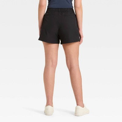 Women's 4" Woven High Rise Golf Shorts - All In Motion Black S