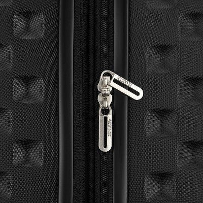American Tourister Medium Checkered Carry On Spinner Wheels Suitcase - Black