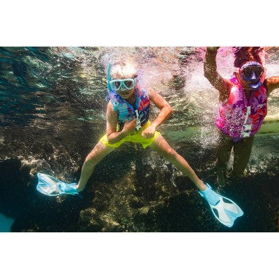 Speedo Junior Life Jacket Vest - Pink/Purple/Orange: Youth Size, Zipper & Buckle Closure, 55-88 lbs