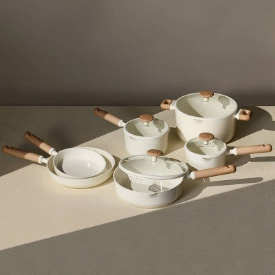 Carote 21pc Ceramic Nonstick Cookware Set Cream (LOCAL PICKUP ONLY)