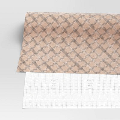 20 sq ft Plaid Christmas Gift Wrap Brown - Wondershop (LOCAL PICKUP ONLY)