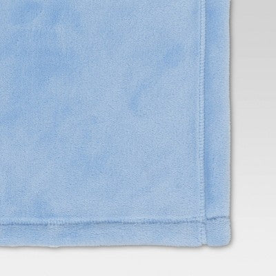Solid Colored Plush Throw Blanket Sky Blue - Room Essentials