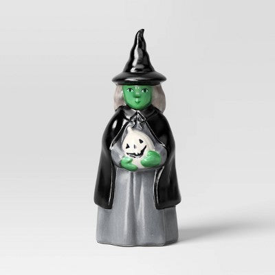 Small Ceramic Witch Figural with Jack O'Lantern - Hyde and EEK! Boutique