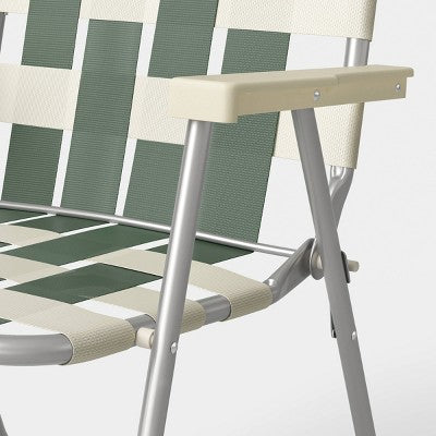 Webstrap Folding Chair Green - Room Essentials (LOCAL PICKUP ONLY)