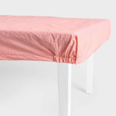 72"x48" Fitted Tablecloth Coral Chambray - Sun Squad