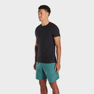 Pair of Thieves Men's Super Soft 2+1 Fitted Crew Neck T-Shirt - Black S: Cotton Viscose Blend, Tagless Design