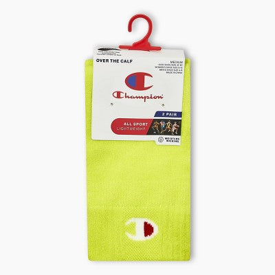 Champion All Sport Performance Over the Calf Socks 2pk - Green S
